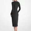Gerafftes Stretch-Matt-Jersey-Kleid