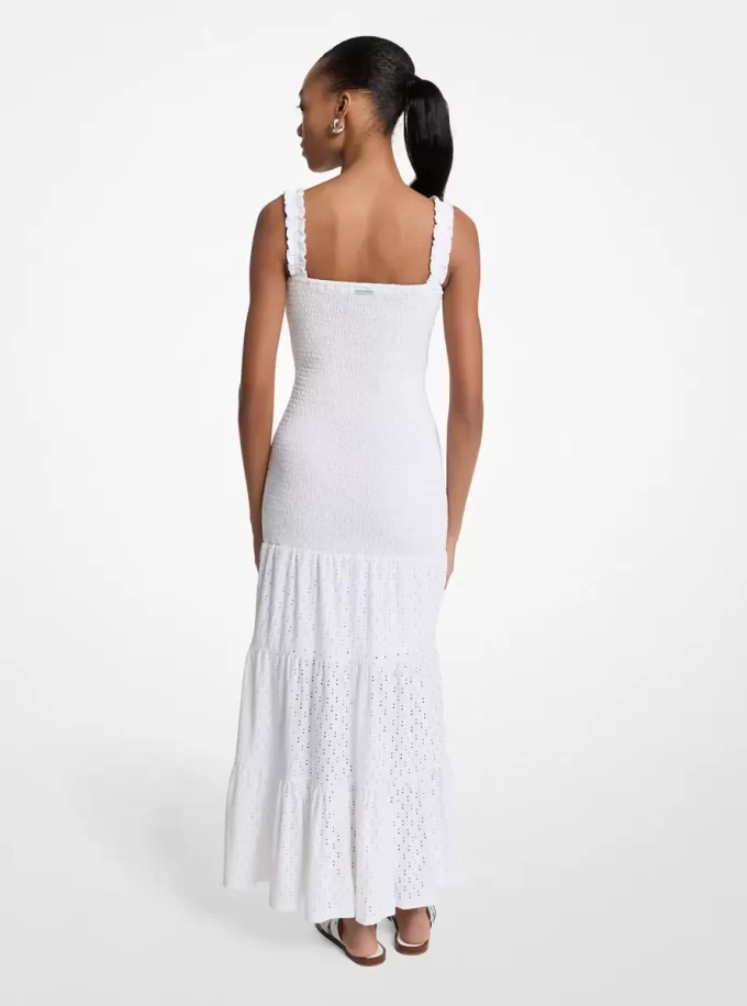 Gerafftes Stufen-Maxikleid Gerafftes Stufen-Maxikleid