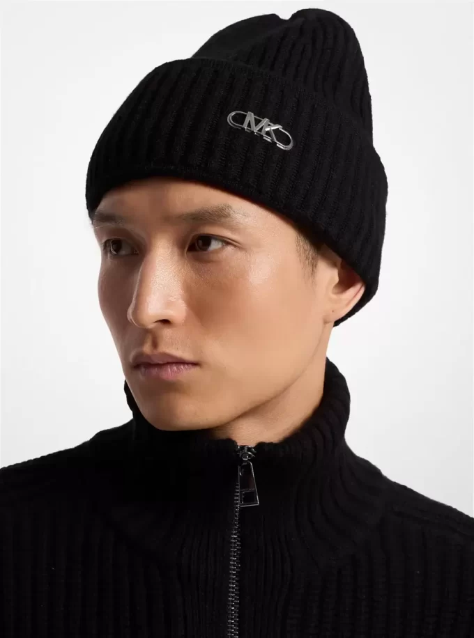 Gerippte Stretch-Wollmütze Gerippte Stretch-Wollmütze