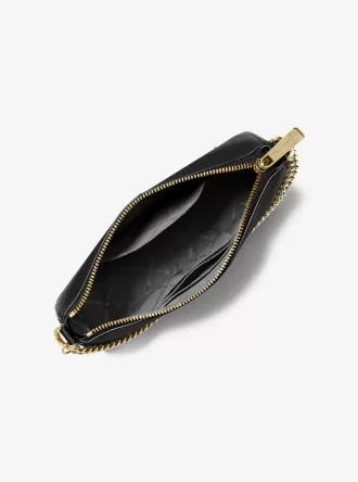 Geschenkset aus mittelgroßer Schultertasche und Kartenetui aus Saffiano-Leder