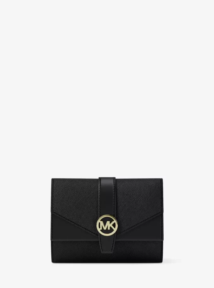 Greenwich Medium Saffiano Leder-Dreifach-Geldbörse