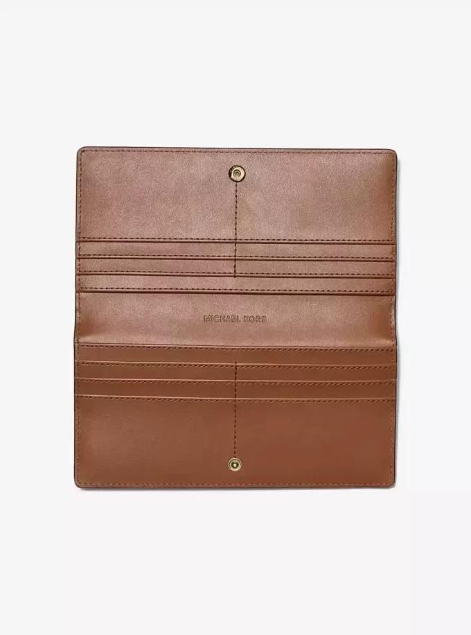 Große Geldbörse von Carson mit Krokodilprägung