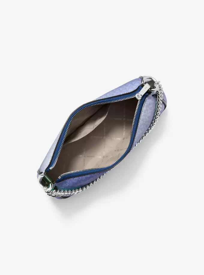 Große Jet Set Pochette mit Ombré-Signatur-Logo