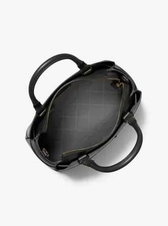 Große Reed-Umhängetasche aus genarbtem Leder