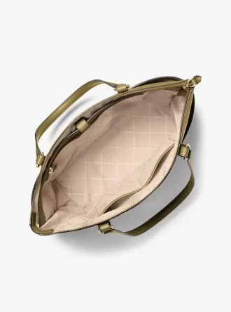 Große Sullivan Tragetasche aus Saffiano-Leder mit Reißverschluss