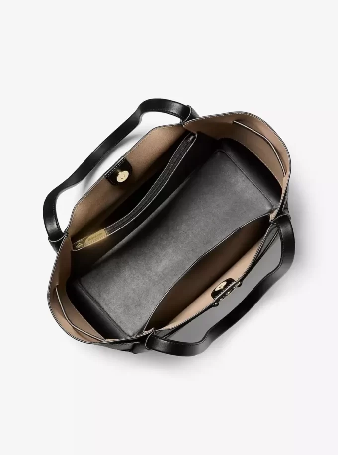 Große Tragetasche aus genarbtem Leder von Reed