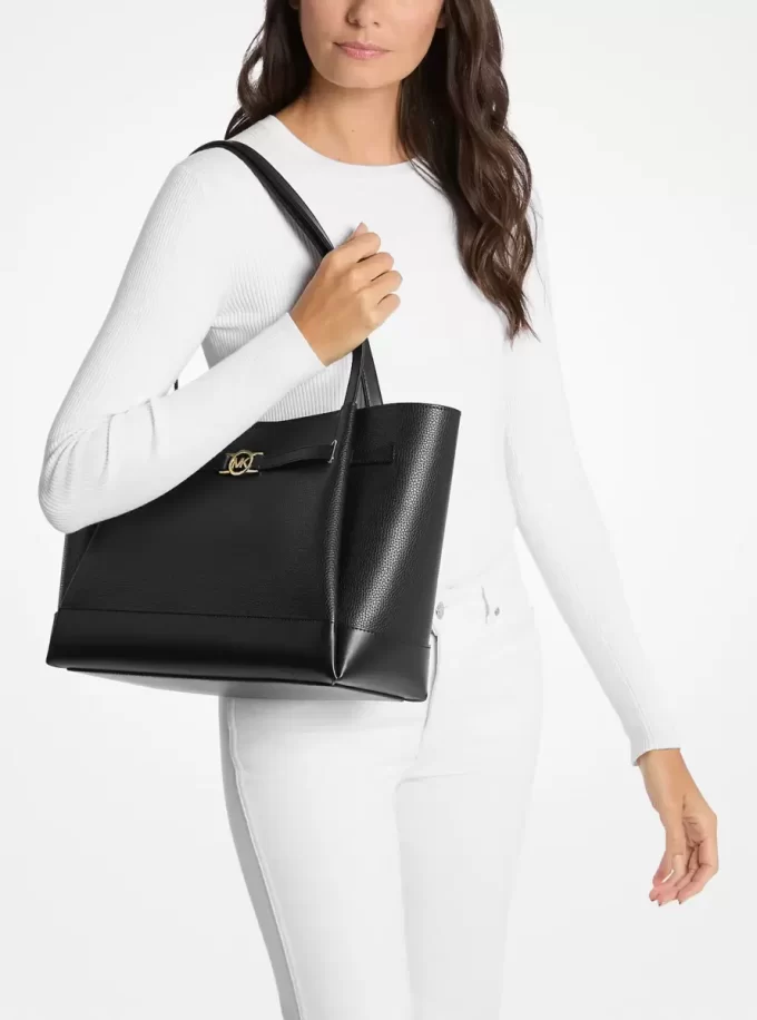 Große Tragetasche aus genarbtem Leder von Reed