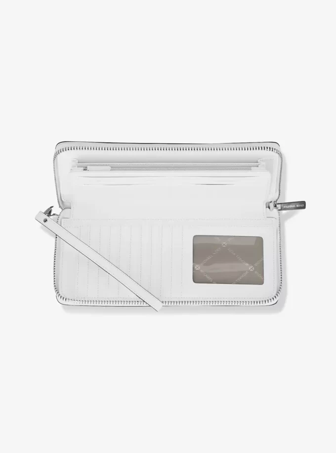 Großes Continental-Geldbeutel aus genarbtem Leder