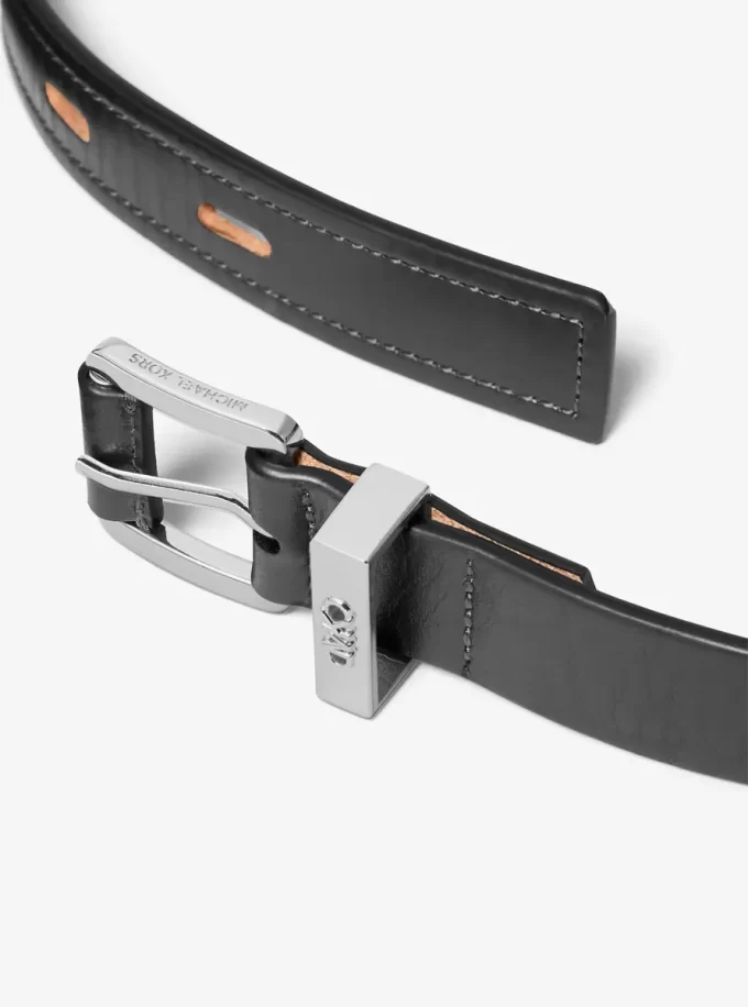 Gürtel aus Ledermischung mit Ausschnitt