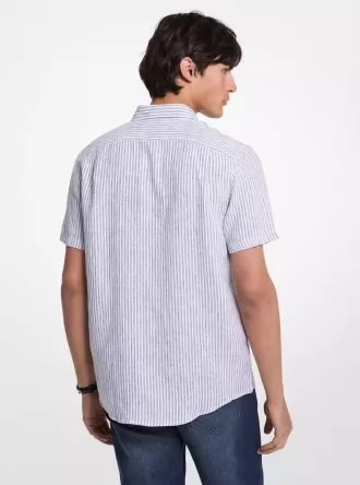 Halo-Streifenhemd aus Leinen