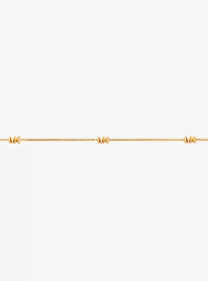 Halskette aus edelmetallplattiertem Sterlingsilber mit Logo