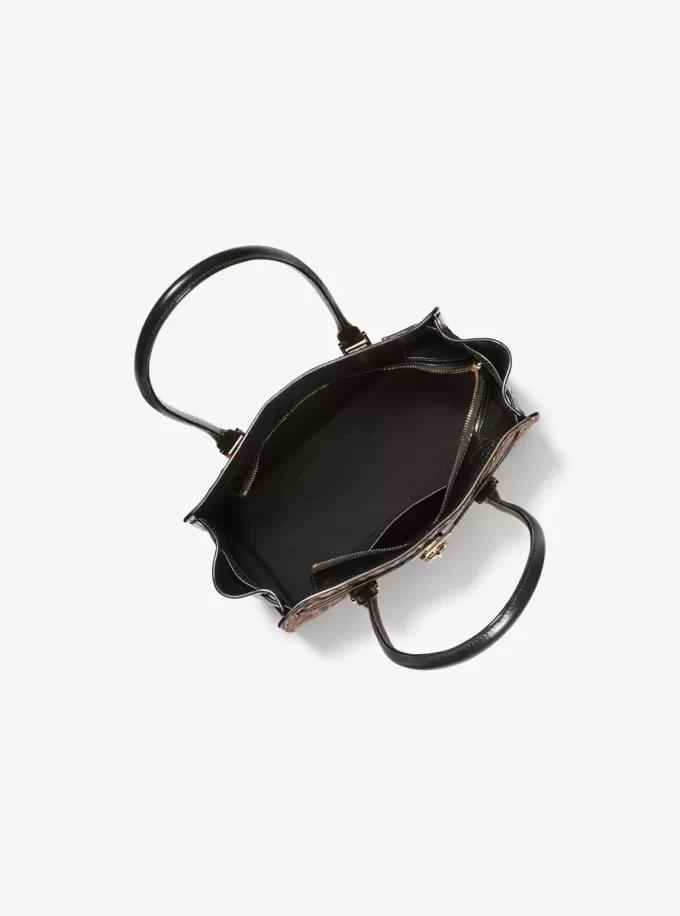 Hamilton Moderne kleine Handtasche aus Kalbsfell mit Leopardenmuster