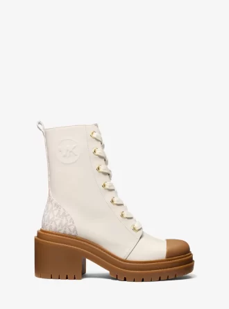 Hanley Lederstiefel mit Logo-Verzierung