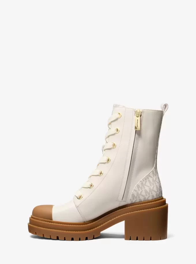 Hanley Lederstiefel mit Logo-Verzierung