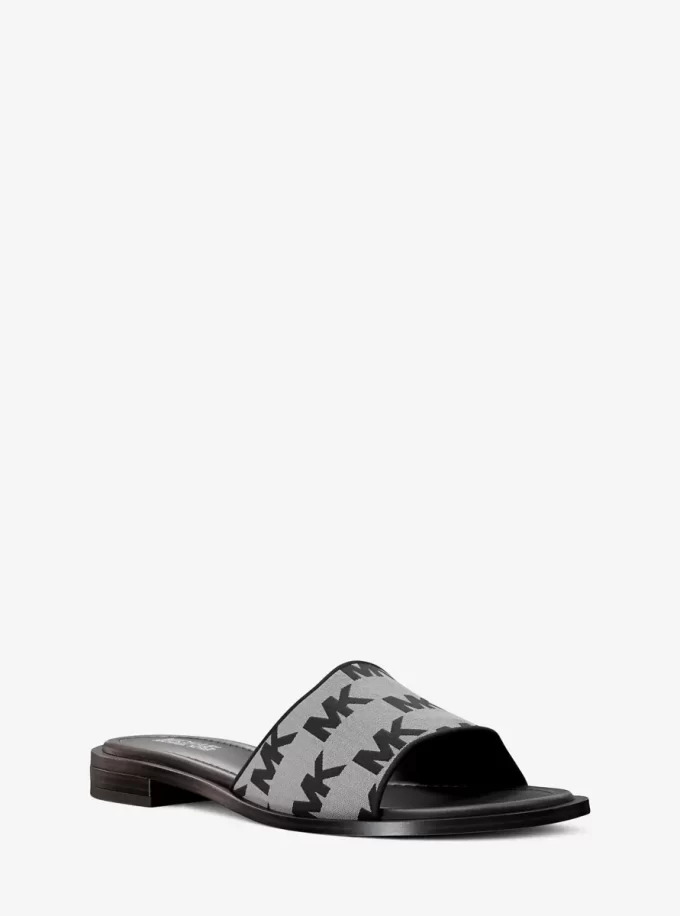 Hannah Logo Jacquard Slide Sandale