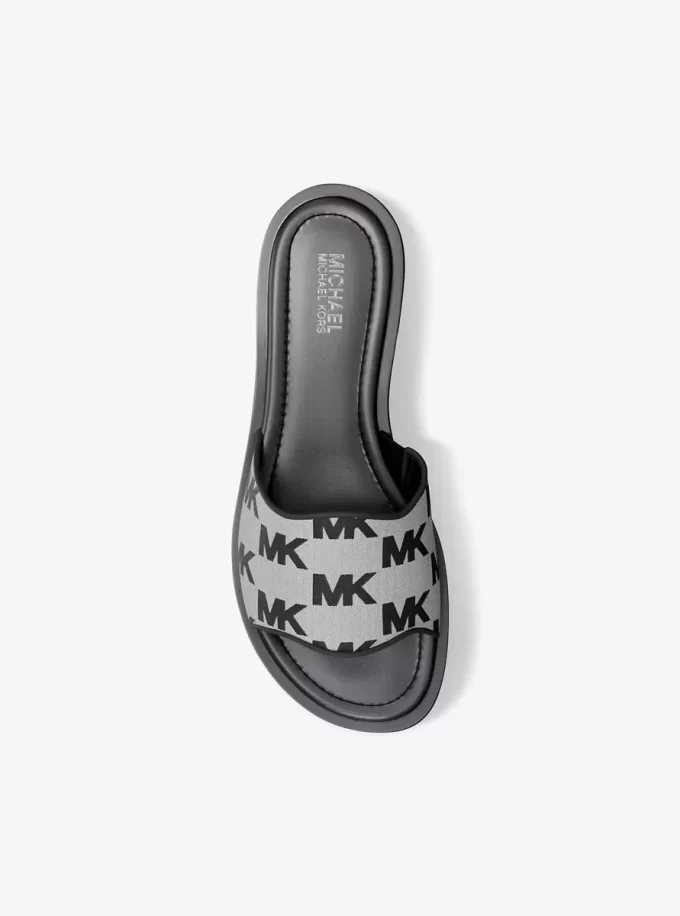 Hannah Logo Jacquard Slide Sandale