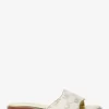 Hannah Metallic Logo Jacquard Slide Sandale