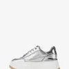 Hayes Plateau-Sneaker aus verziertem Metallic-Leder
