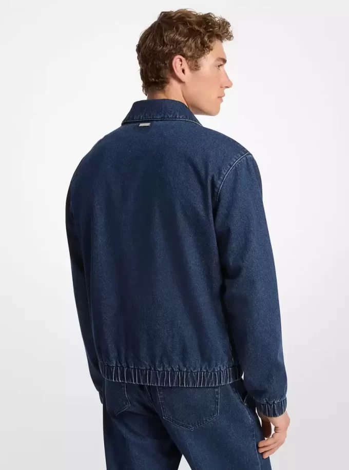 Hemdjacke aus Stretch-Denim