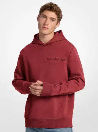 Hoodie aus Baumwollmischgewebe mit geprägtem Logo