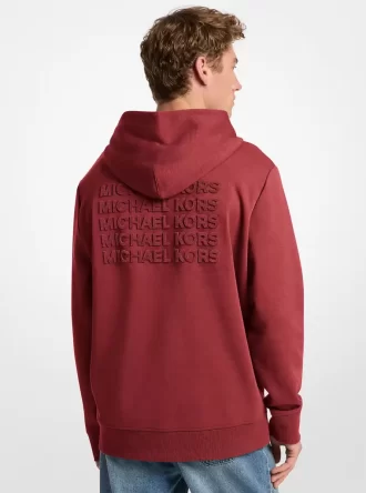 Hoodie aus Baumwollmischgewebe mit geprägtem Logo