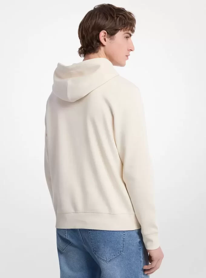 Hoodie aus Baumwollmischgewebe mit geprägtem Logo