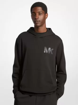 Hoodie aus Baumwollmischgewebe mit Logo-Verzierung