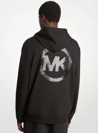 Hoodie aus Baumwollmischgewebe mit Logo-Verzierung