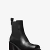 Houston Leder-Ankle-Boot mit Blockabsatz Houston Leder-Ankle-Boot mit Blockabsatz