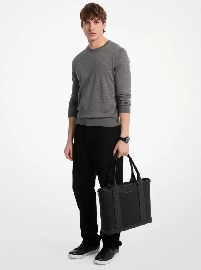 Hudson Leder- und Logo-Arbeitstasche Hudson Leder- und Logo-Arbeitstasche