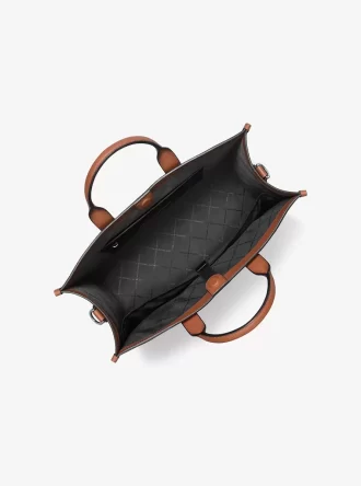 Hudson Tragetasche aus genarbtem Leder