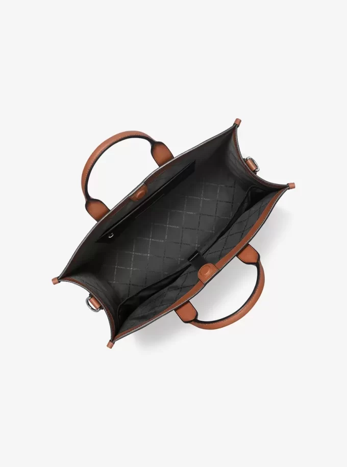 Hudson Tragetasche aus genarbtem Leder