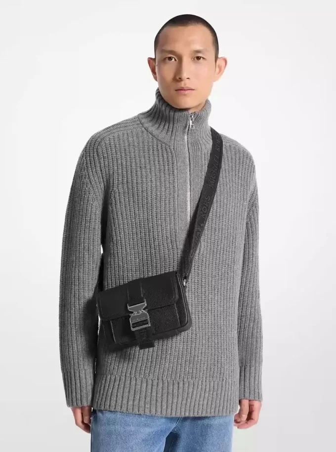 Hudson Umhängetasche aus genarbtem Leder