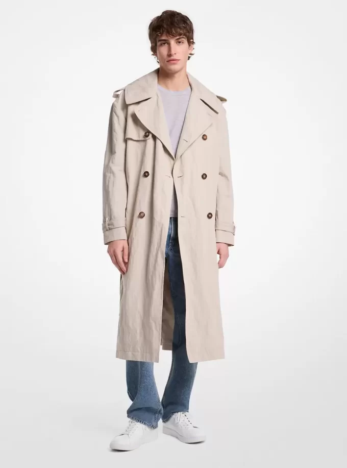 Inox Oversized Trenchcoat aus Baumwollmischgewebe