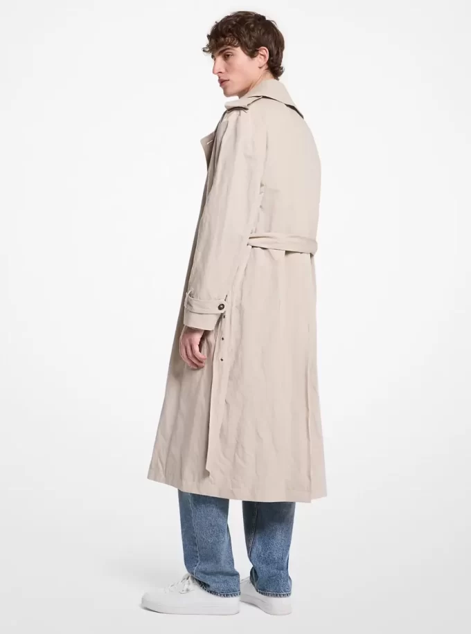 Inox Oversized Trenchcoat aus Baumwollmischgewebe