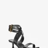 Irene Leder-Sandalen mit Kitten-Heel Irene Leder-Sandalen mit Kitten-Heel