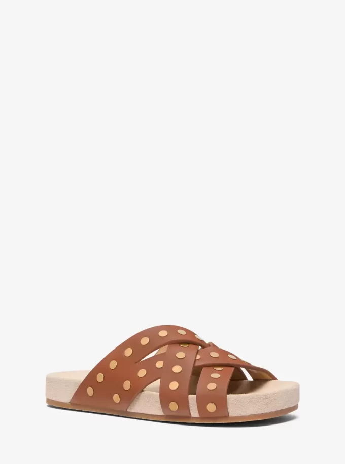 Irene Ledersandale mit Nieten