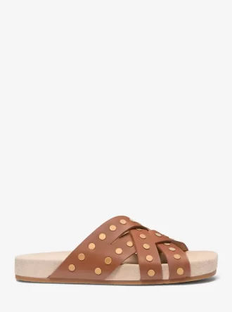 Irene Ledersandale mit Nieten