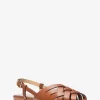 Irene Slingback-Sandalen aus gewebtem Leder