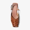 Irene Slingback-Sandalen aus gewebtem Leder