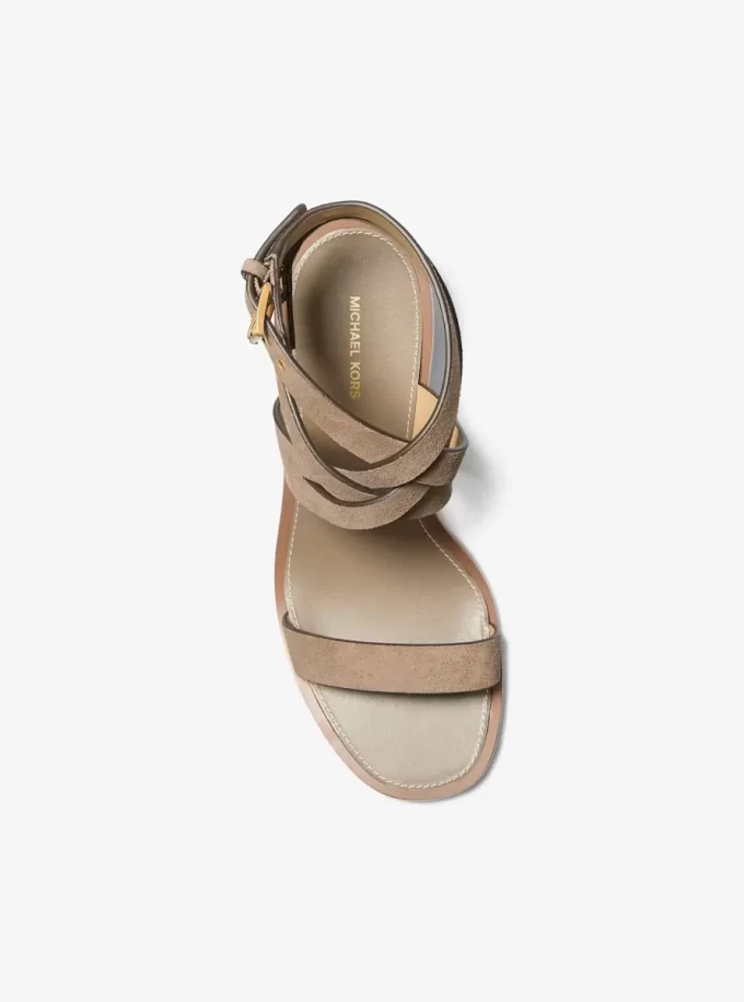 Irene Wildleder-Sandalen mit Kitten-Heel