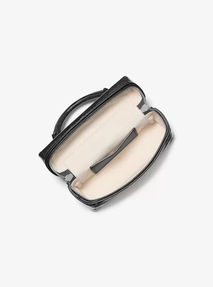 Jana Extra-kleine Umhängetasche aus Leder mit Krokodilprägung Jana Extra-kleine Umhängetasche aus Leder mit Krokodilprägung