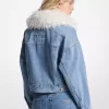Jeansjacke mit Kunstpelzkragen Jeansjacke mit Kunstpelzkragen