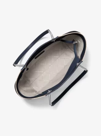 Jet Set Große Schultertasche mit farblich abgesetztem Logo