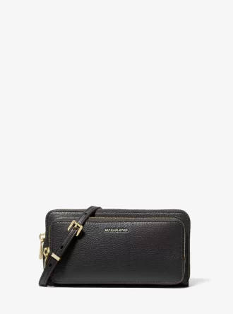 Jet Set Große, wandelbare Crossbody-Tasche aus genarbtem Leder