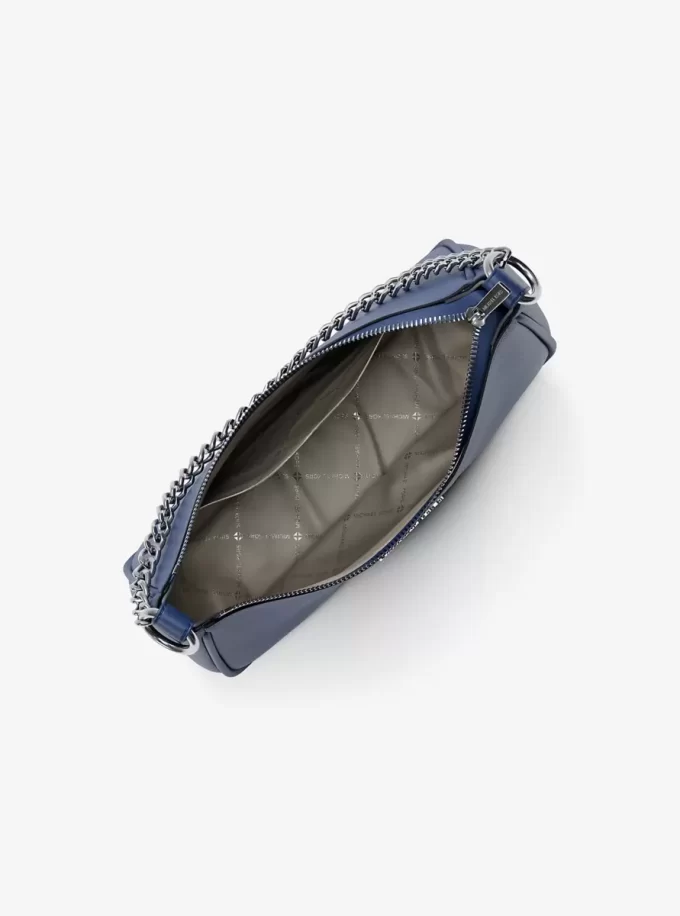 Jet Set Große, wandelbare Crossbody-Tasche aus genarbtem Leder