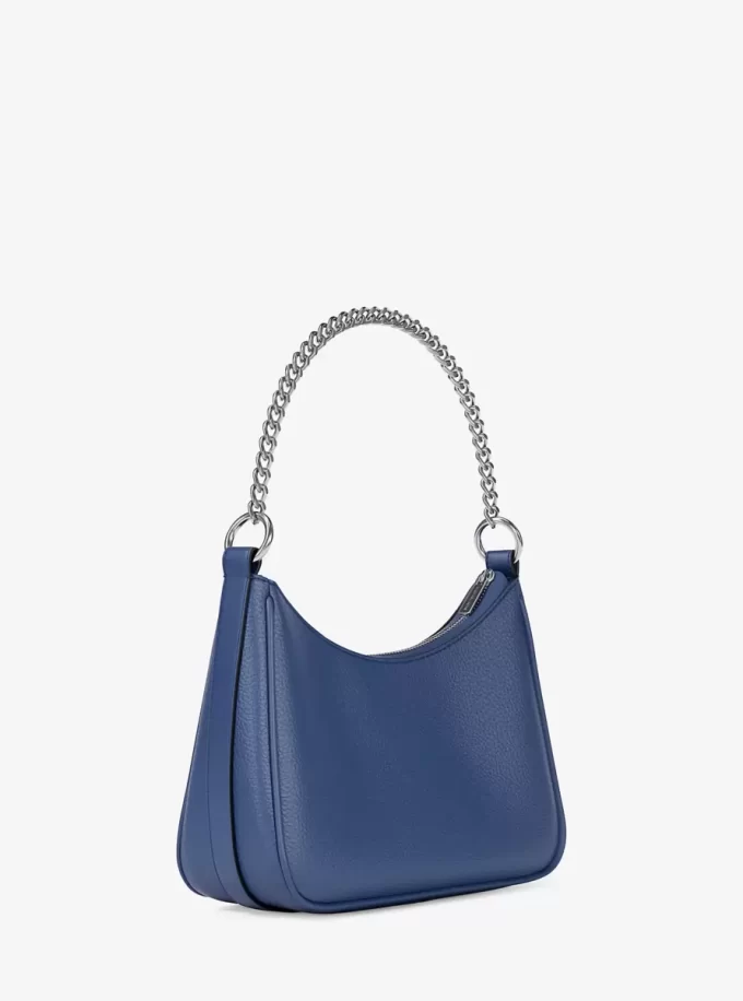 Jet Set Große, wandelbare Crossbody-Tasche aus genarbtem Leder