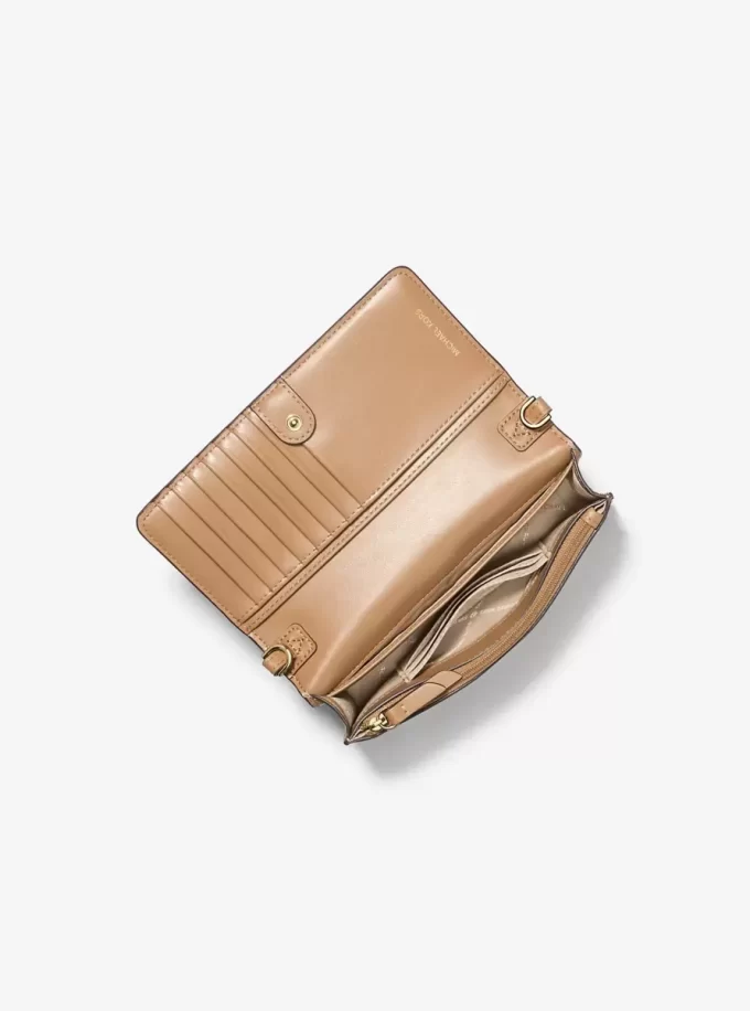 Jet Set Leder- und Signature-Logo-Umhängetasche Jet Set Leder- und Signature-Logo-Umhängetasche