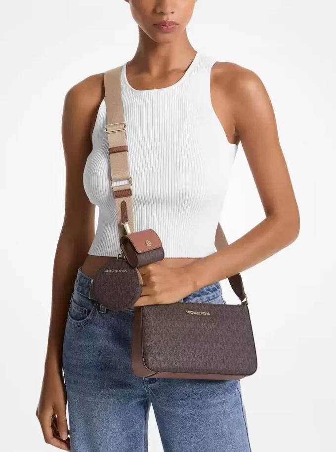 Jet Set Logo Crossbody-Tasche mit Etui für Apple AirPods Pro®