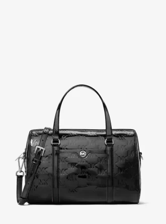 Jet Set Medium Duffel Crossbody Bag mit geprägtem Patentlogo